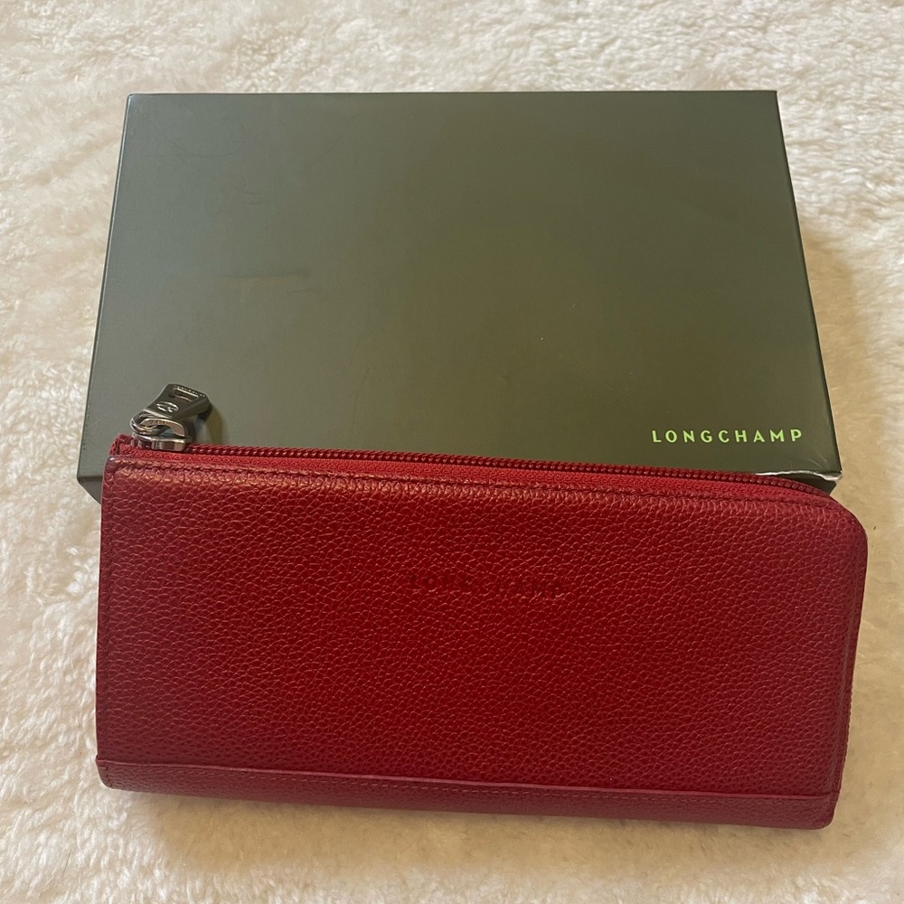 Longchamp Red Wallet